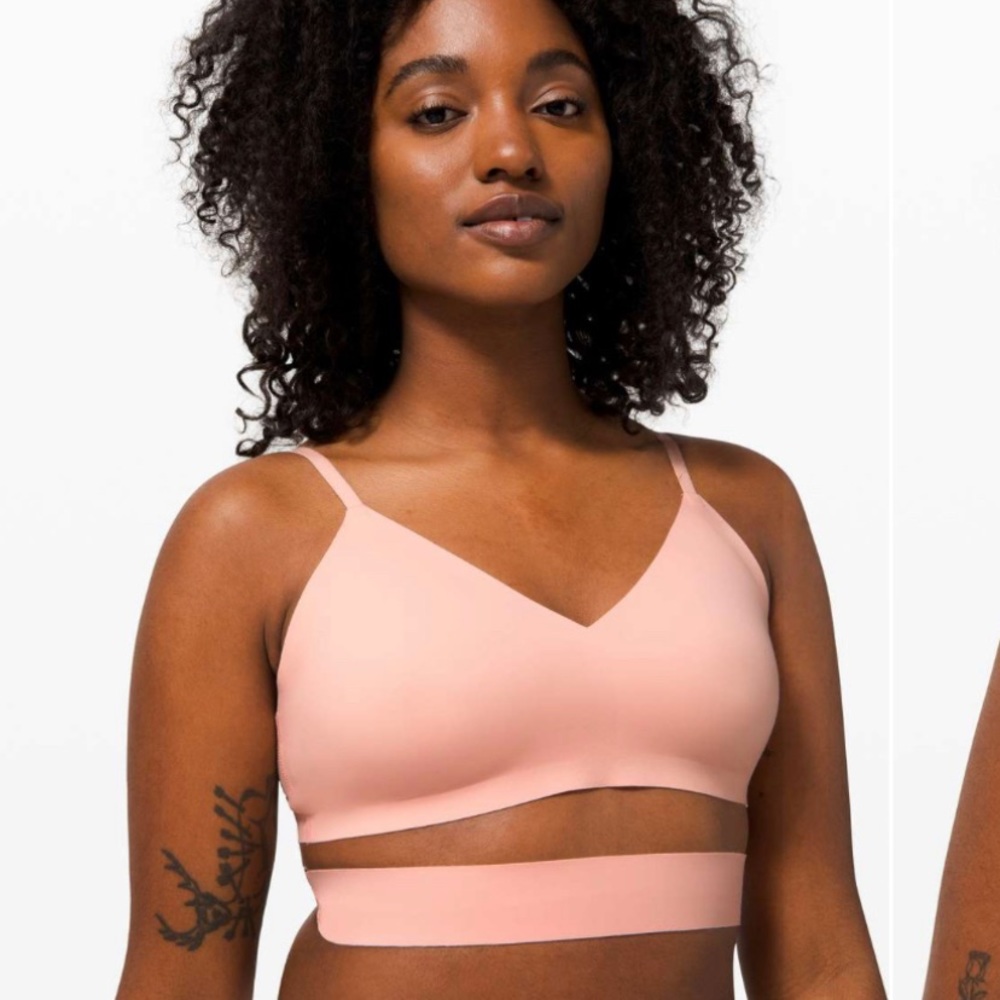 Seamless V-Neck Bralette - Pink